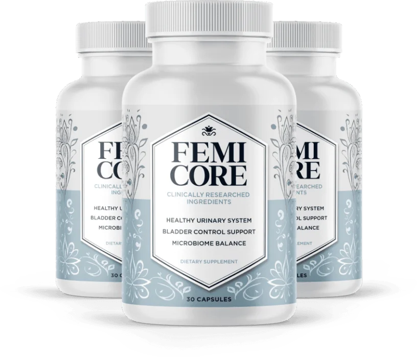 Femicore bladder support supplement — two-bottle view